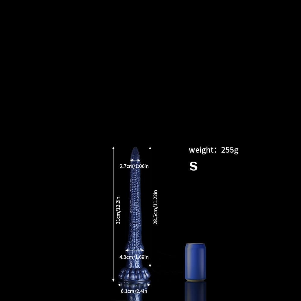 ブルー系ウナギデザインのディルド