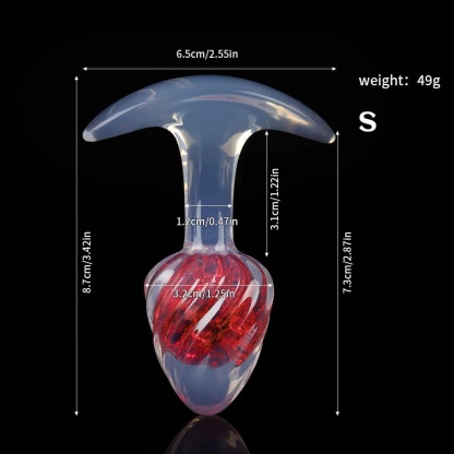 アイスクリーム形状のクリスタル製アナルプラグ9色展開、3サイズ展開