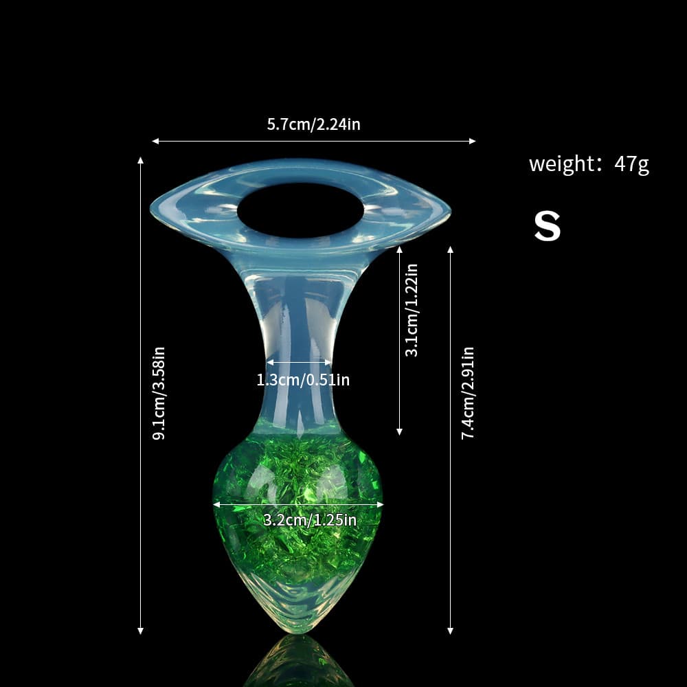 爱心クリスタルアナルプラグ 9色展開、3サイズ展開