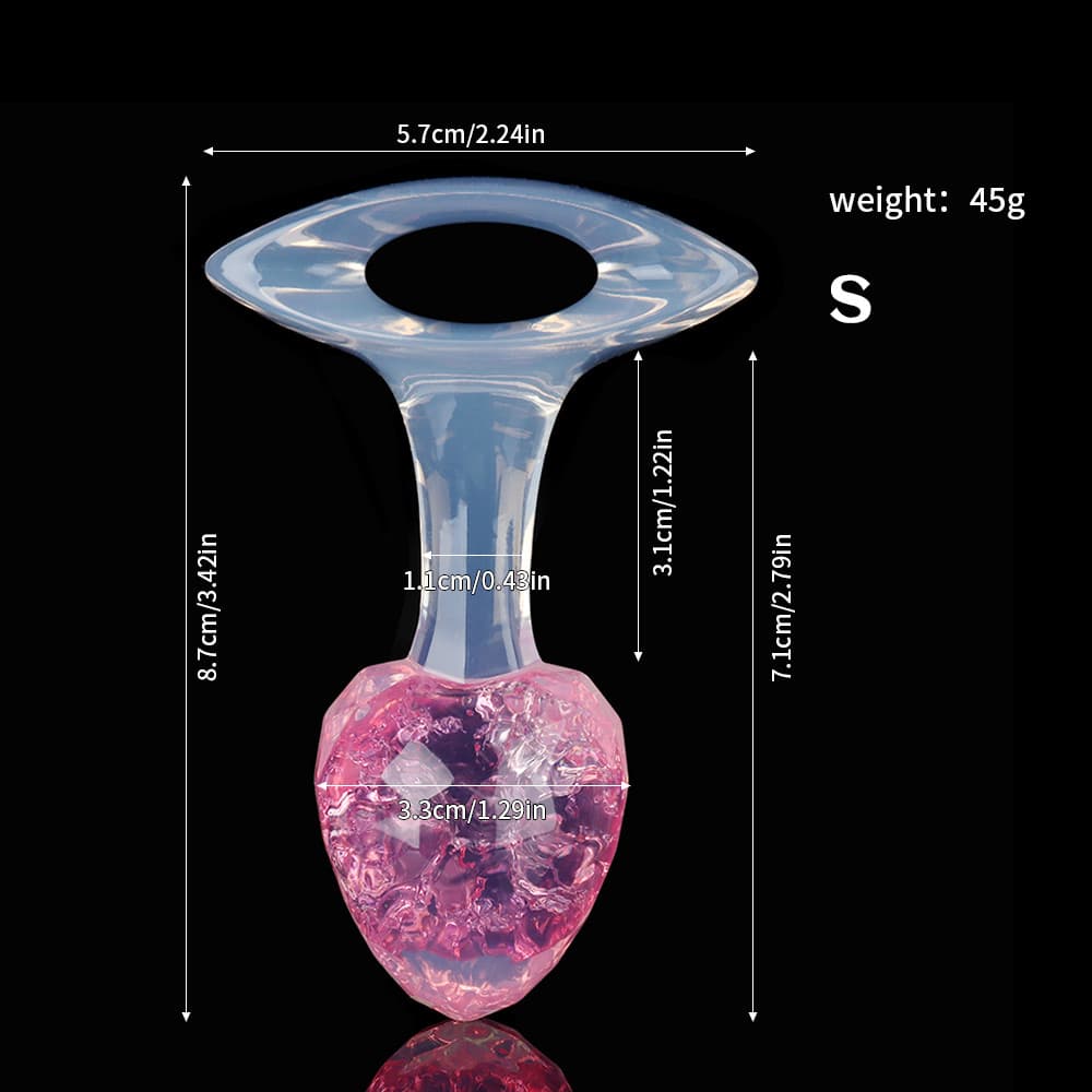 ダイヤモンド型クリスタルアナルプラグ 9色、3サイズ