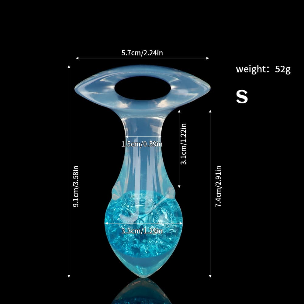 矢印型クリスタルアナルプラグ 9色、3サイズ