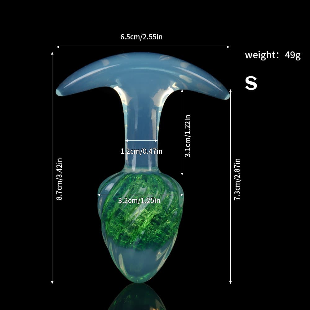 アイスクリーム形状のクリスタル製アナルプラグ9色展開、3サイズ展開