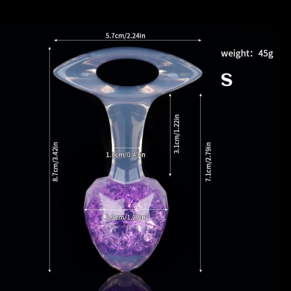 ダイヤモンド型クリスタルアナルプラグ 9色、3サイズ