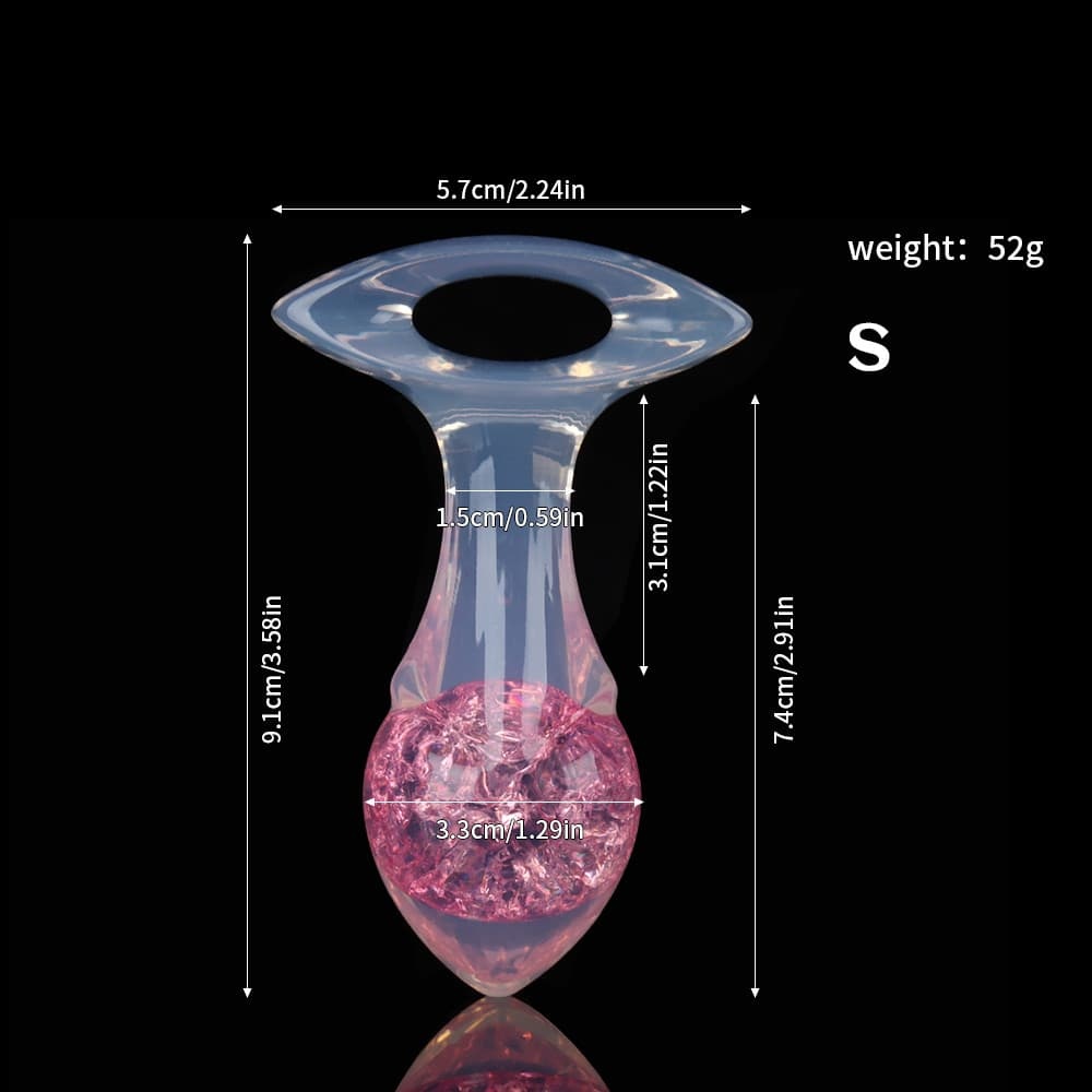 矢印型クリスタルアナルプラグ 9色、3サイズ