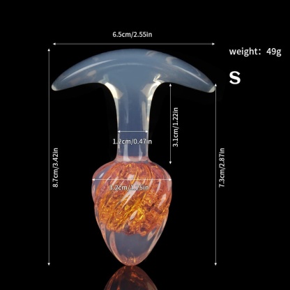 アイスクリーム形状のクリスタル製アナルプラグ9色展開、3サイズ展開