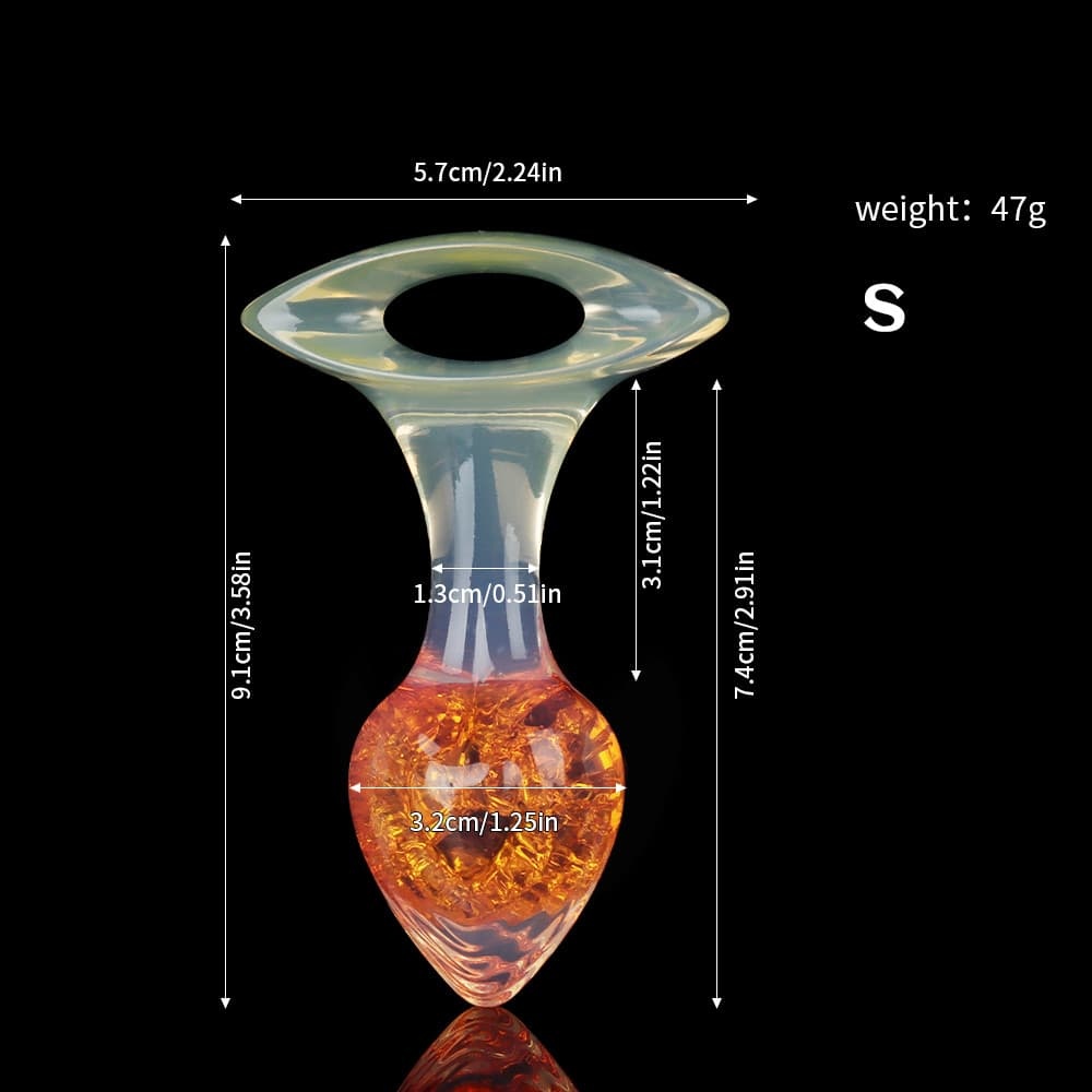 爱心クリスタルアナルプラグ 9色展開、3サイズ展開