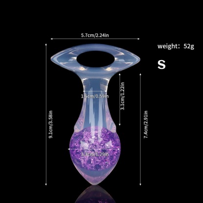 矢印型クリスタルアナルプラグ 9色、3サイズ