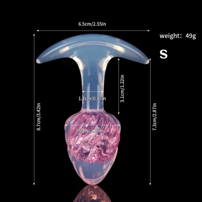 アイスクリーム形状のクリスタル製アナルプラグ9色展開、3サイズ展開