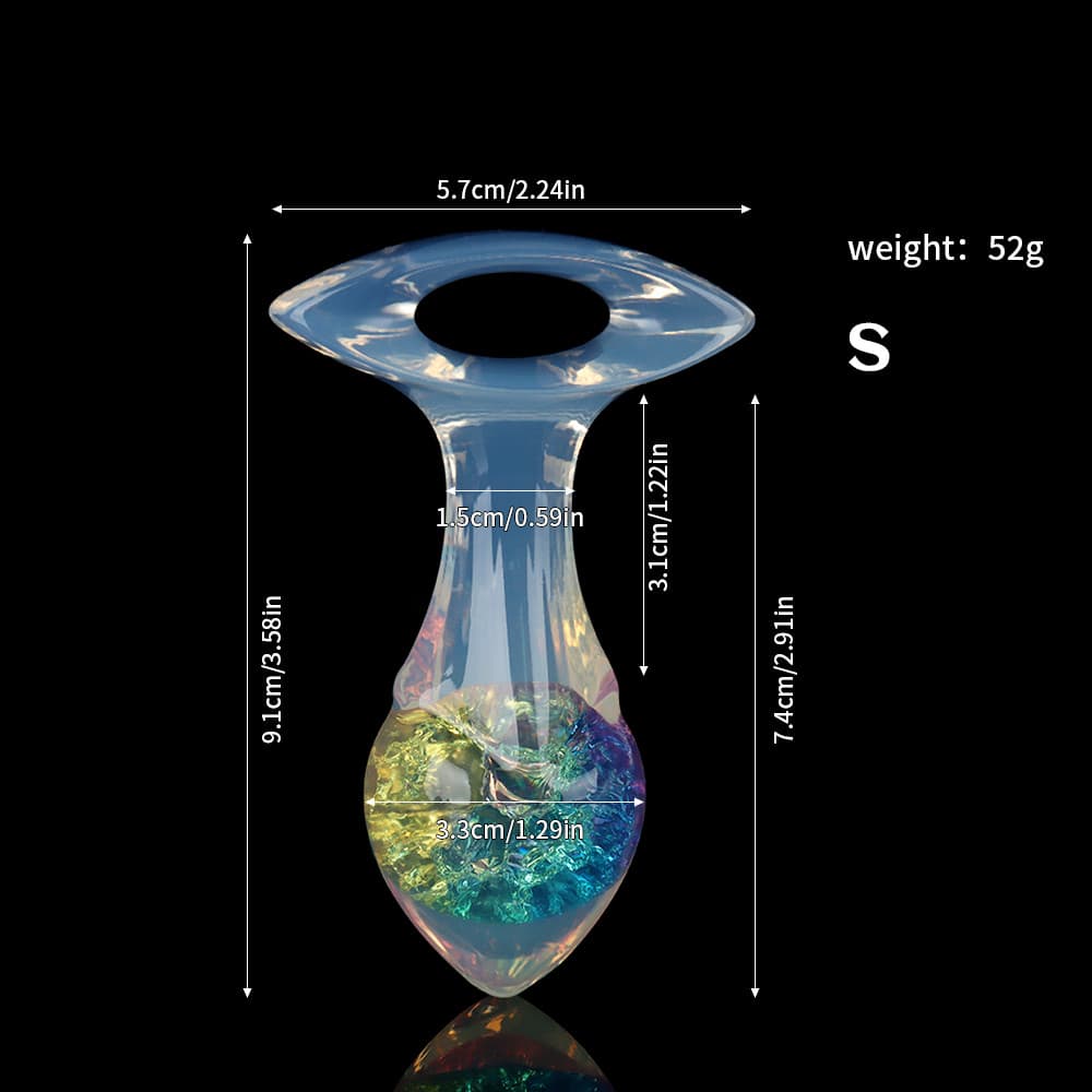 矢印型クリスタルアナルプラグ 9色、3サイズ