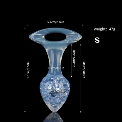 爱心クリスタルアナルプラグ 9色展開、3サイズ展開