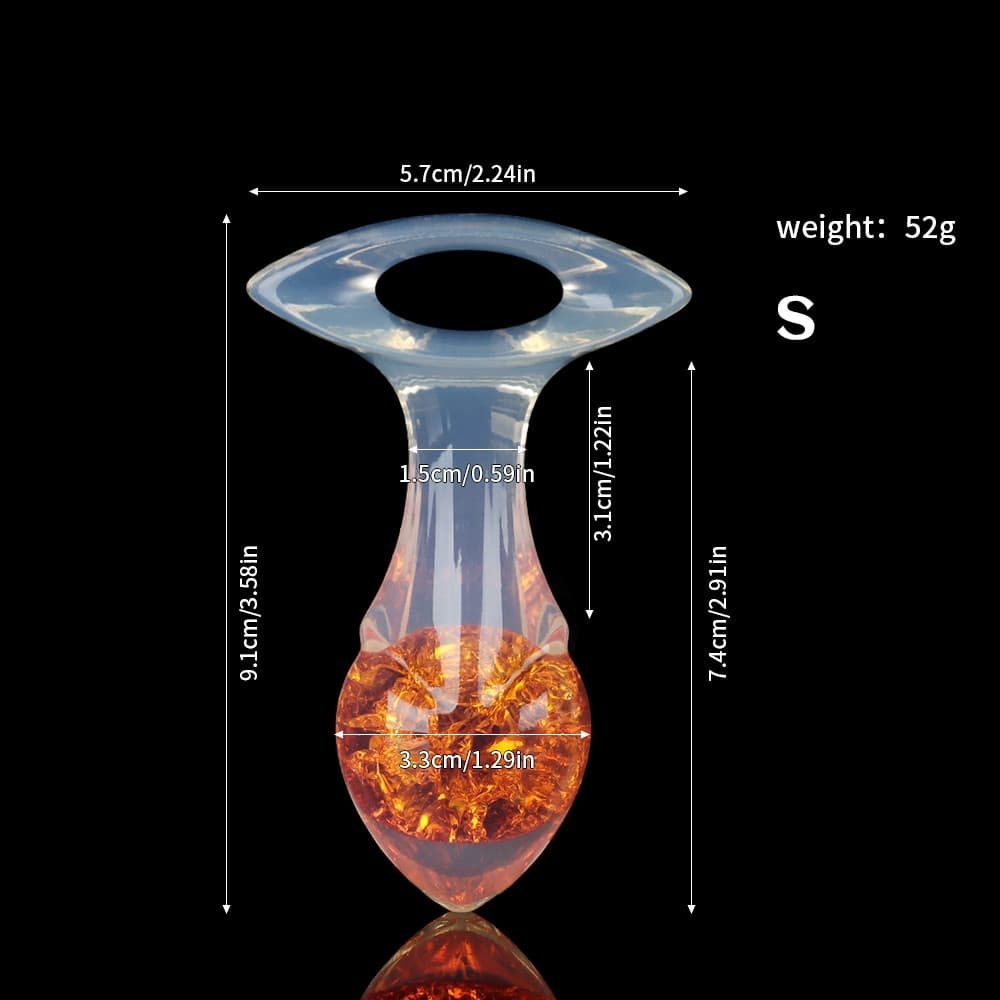 矢印型クリスタルアナルプラグ 9色、3サイズ