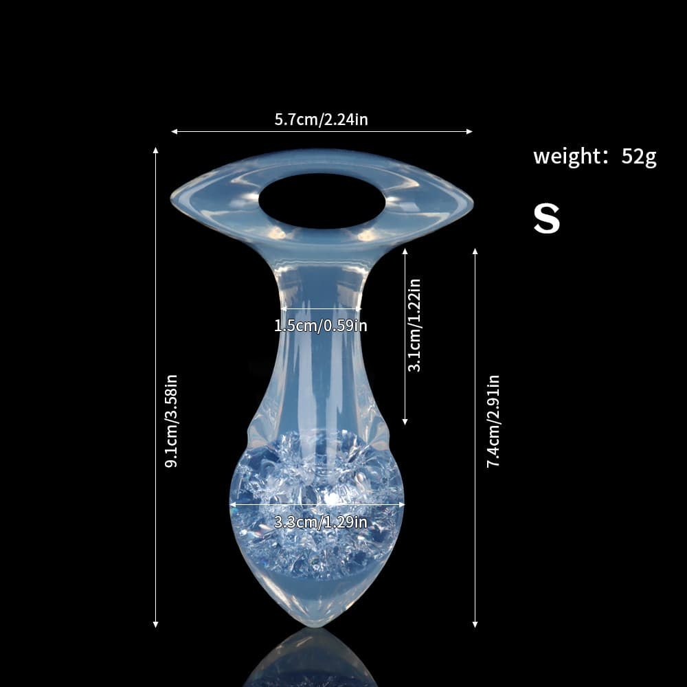 矢印型クリスタルアナルプラグ 9色、3サイズ