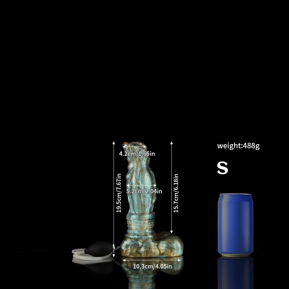 青と金のグラデ「青鸾」風射精ディルド