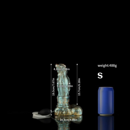 青と金のグラデ「青鸾」風射精ディルド