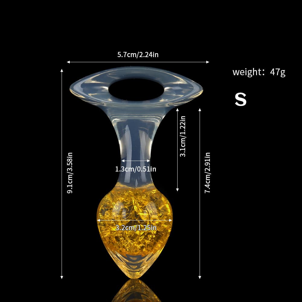 爱心クリスタルアナルプラグ 9色展開、3サイズ展開