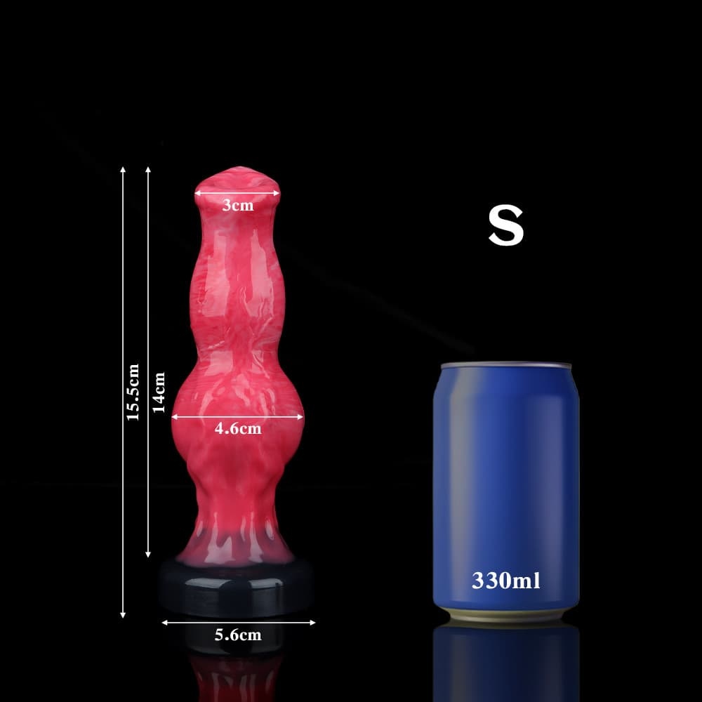 ピンクカラーの「スキンドッグ」ディルド 成人向け快楽アイテム