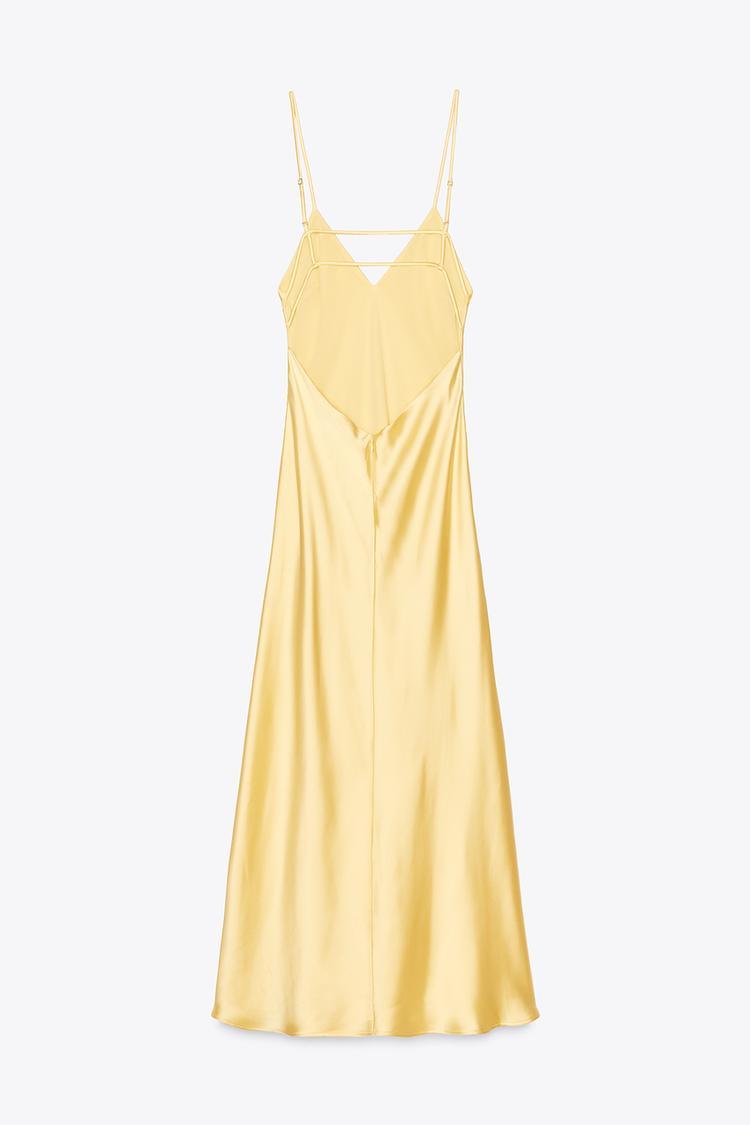 Satin Backless Midi Sling Dress