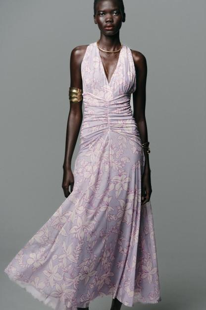[Copy]Open Back Maxi Dress，Sleeveless Turtleneck