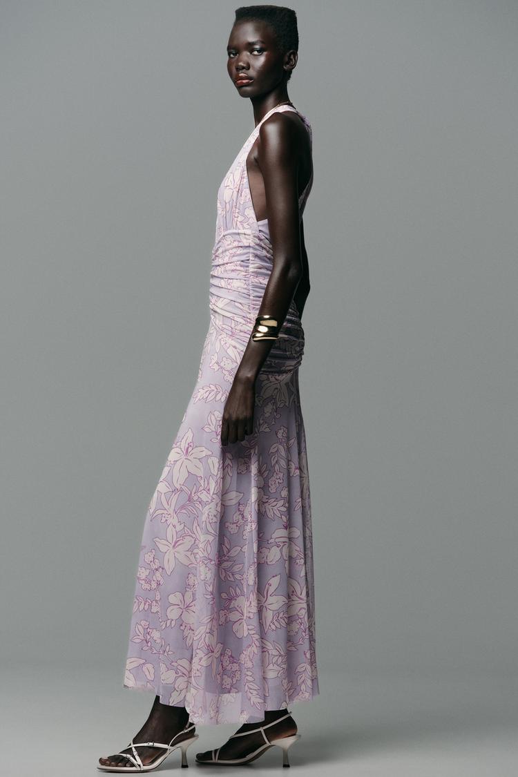 [Copy]Open Back Maxi Dress，Sleeveless Turtleneck
