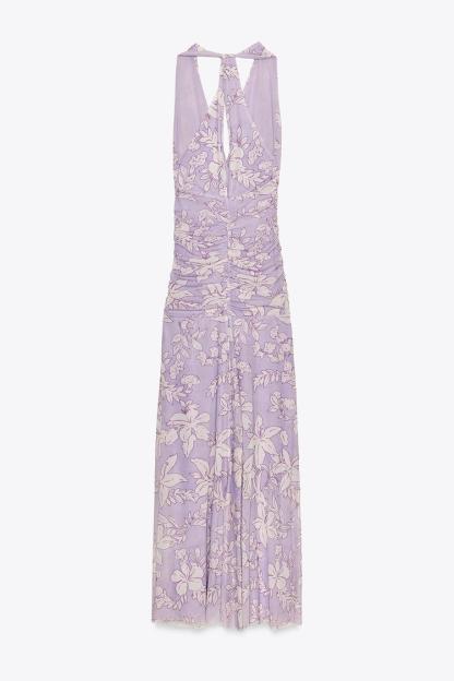 [Copy]Open Back Maxi Dress，Sleeveless Turtleneck