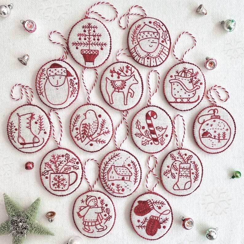 🔥HOT SALE🔥Hand Embroidery Christmas Ornaments kit