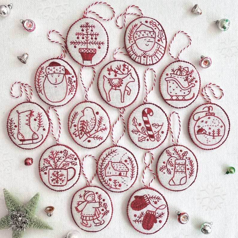 🔥HOT SALE🔥Hand Embroidery Christmas Ornaments kit