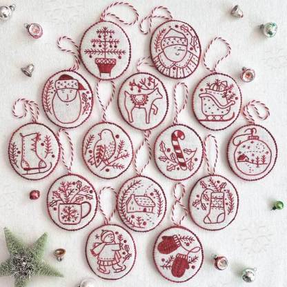 🔥HOT SALE🔥Hand Embroidery Christmas Ornaments kit