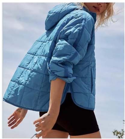 🔥Women's Oversized Hooded Puffer Jacket Quilted Lightweight Winter Warm Pullover Padded Hoodies Coat