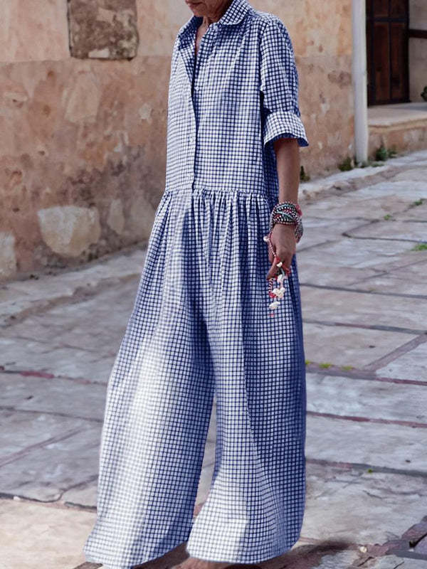 Fashionable New Plaid Jumpsuit