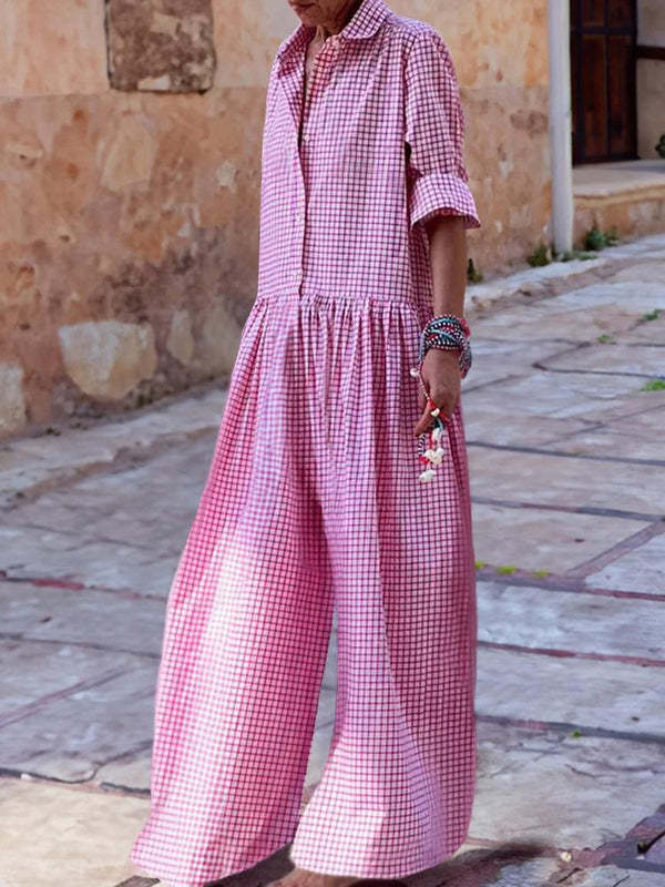Fashionable New Plaid Jumpsuit