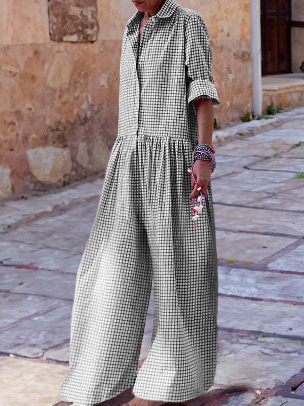 Fashionable New Plaid Jumpsuit
