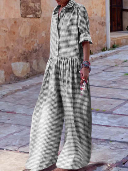 Fashionable New Plaid Jumpsuit