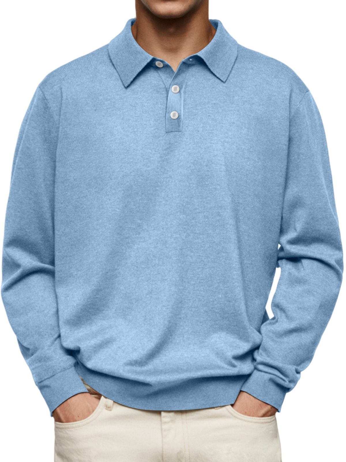 CLEARANCE🔥 Men's Casual and Comfortable Solid Color Lapel Long Sleeve