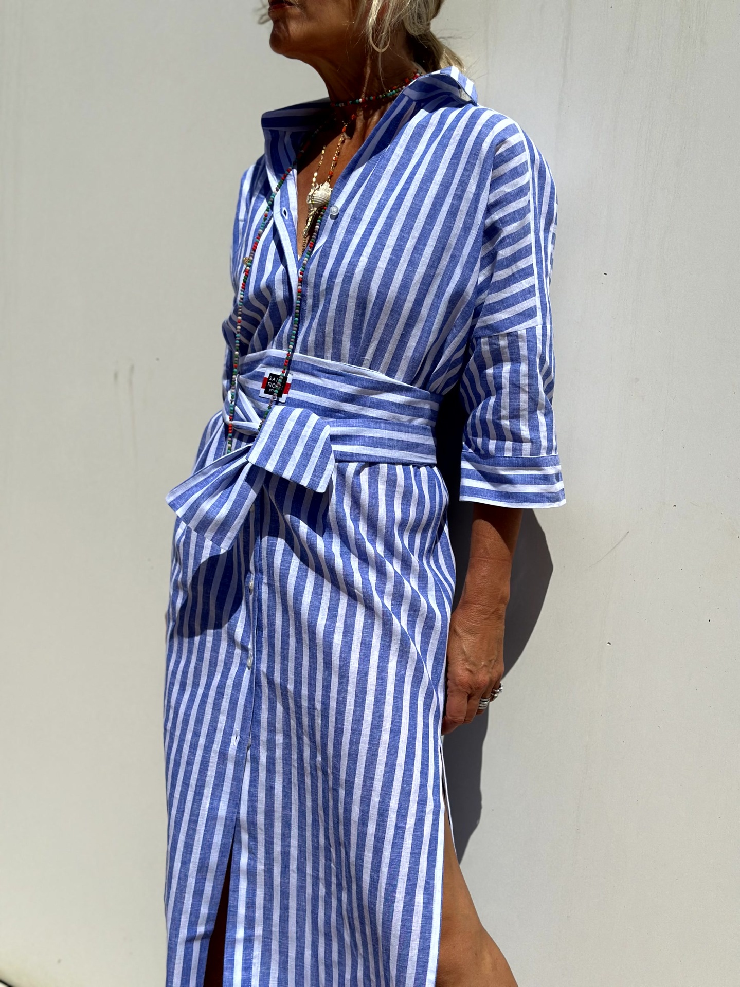New Striped Cardigan Lapel Shirt