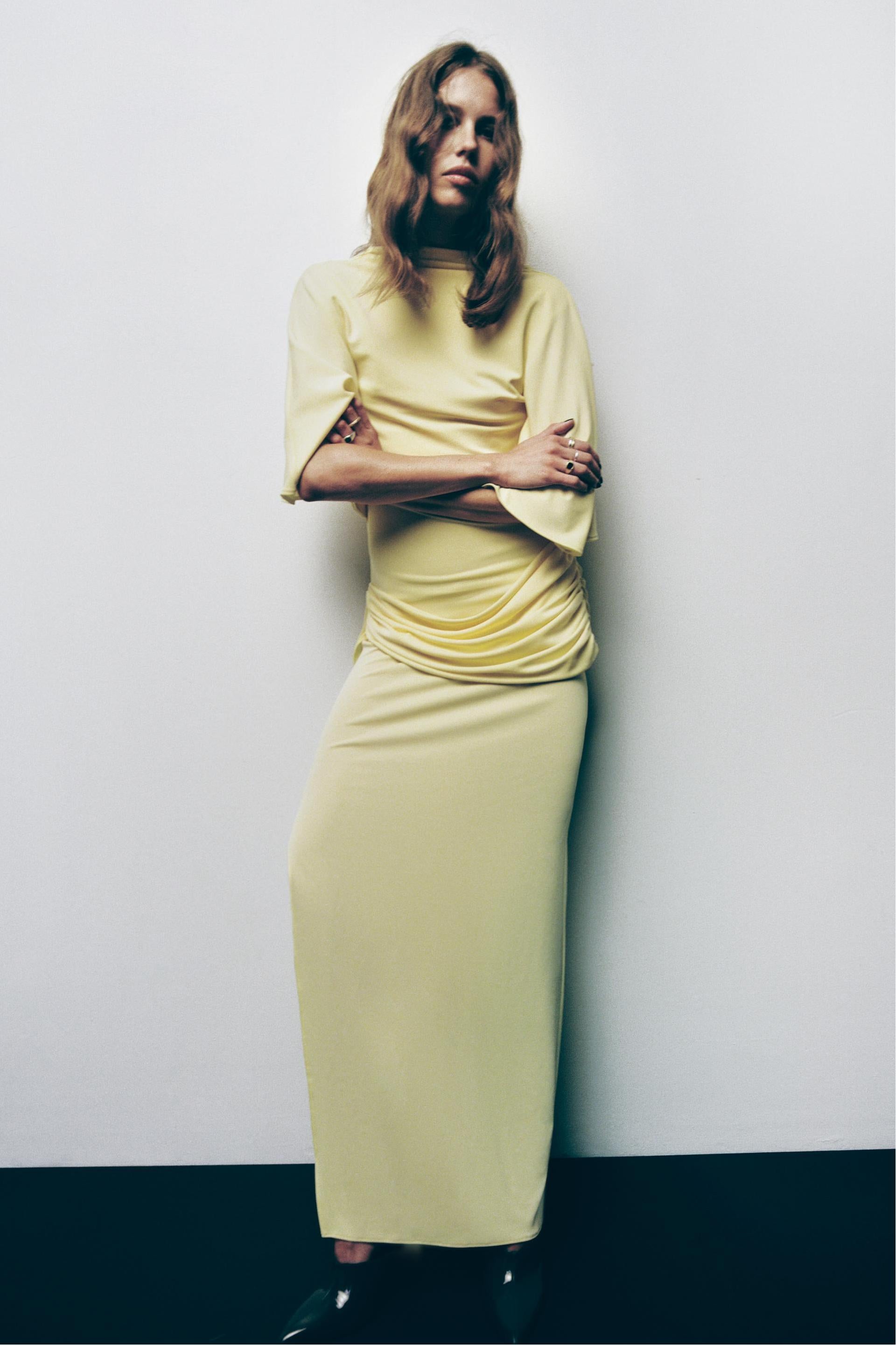 Open Back Cape Maxi Dress