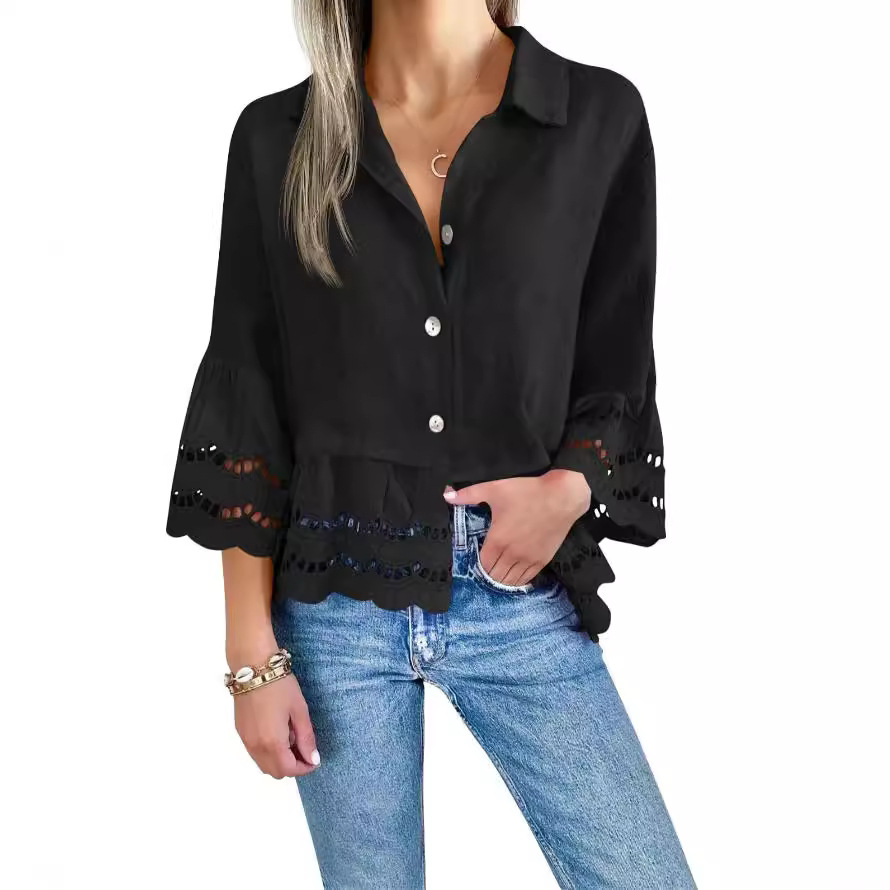 Lace Long-Sleeved Shirt