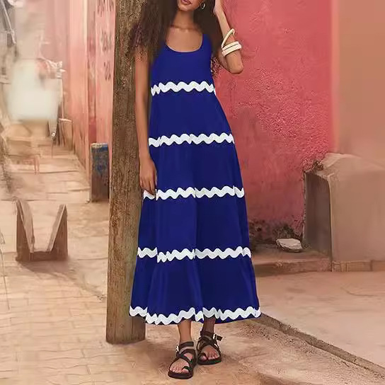 Rippled A-Line Slip Dress