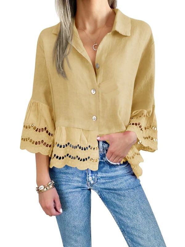 Lace Long-Sleeved Shirt