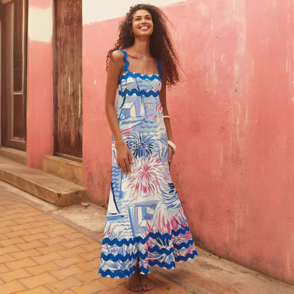 2025 New Floral Wave A-Line Dress