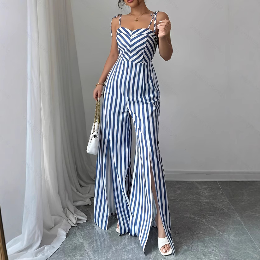 Striped Sexy Suspender Dress