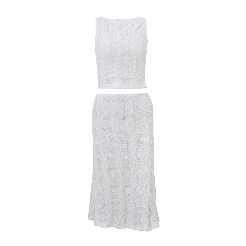 2025 New Fashion Sexy Two-Piece Vest Skirt