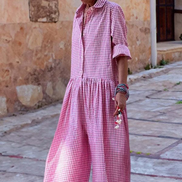 Fashionable New Plaid Jumpsuit
