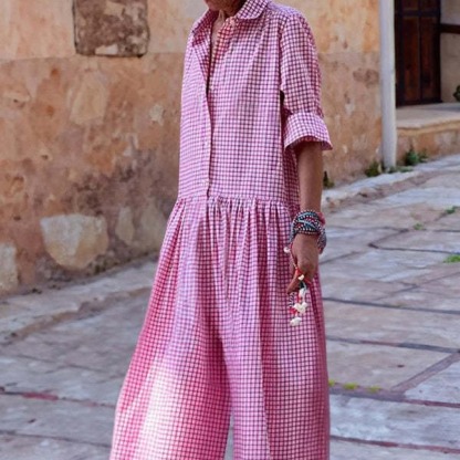 Fashionable New Plaid Jumpsuit