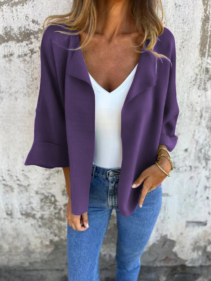 Casual Faux Suede Cardigan