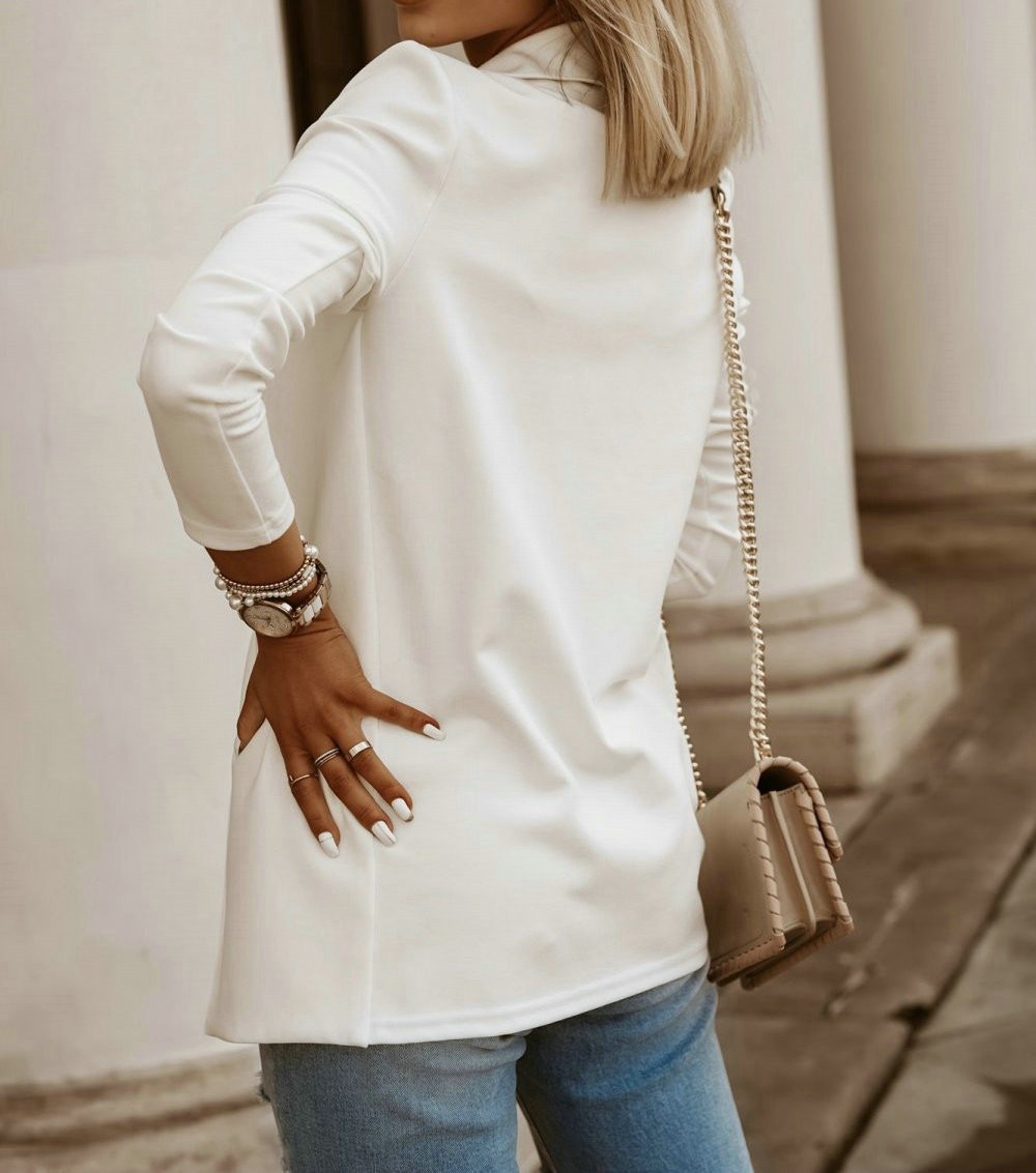 Casual Solid Color Suit Jacket