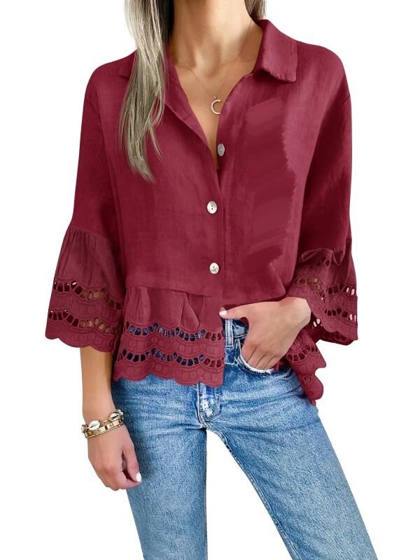 Lace Long-Sleeved Shirt