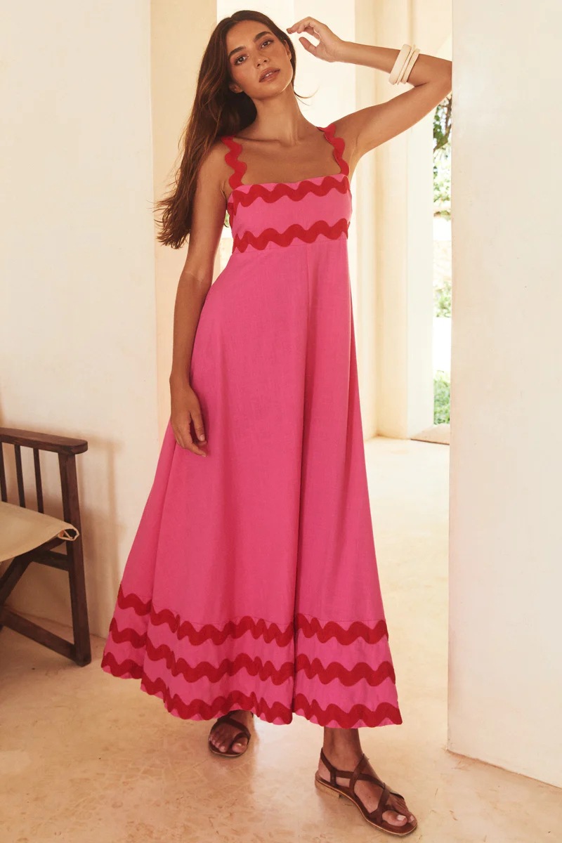 2025 New Floral Wave A-Line Dress