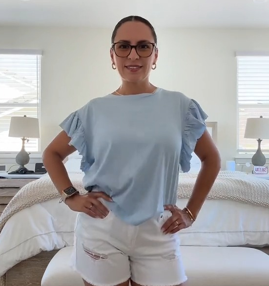 Short Sleeved Ruffled T-shirt