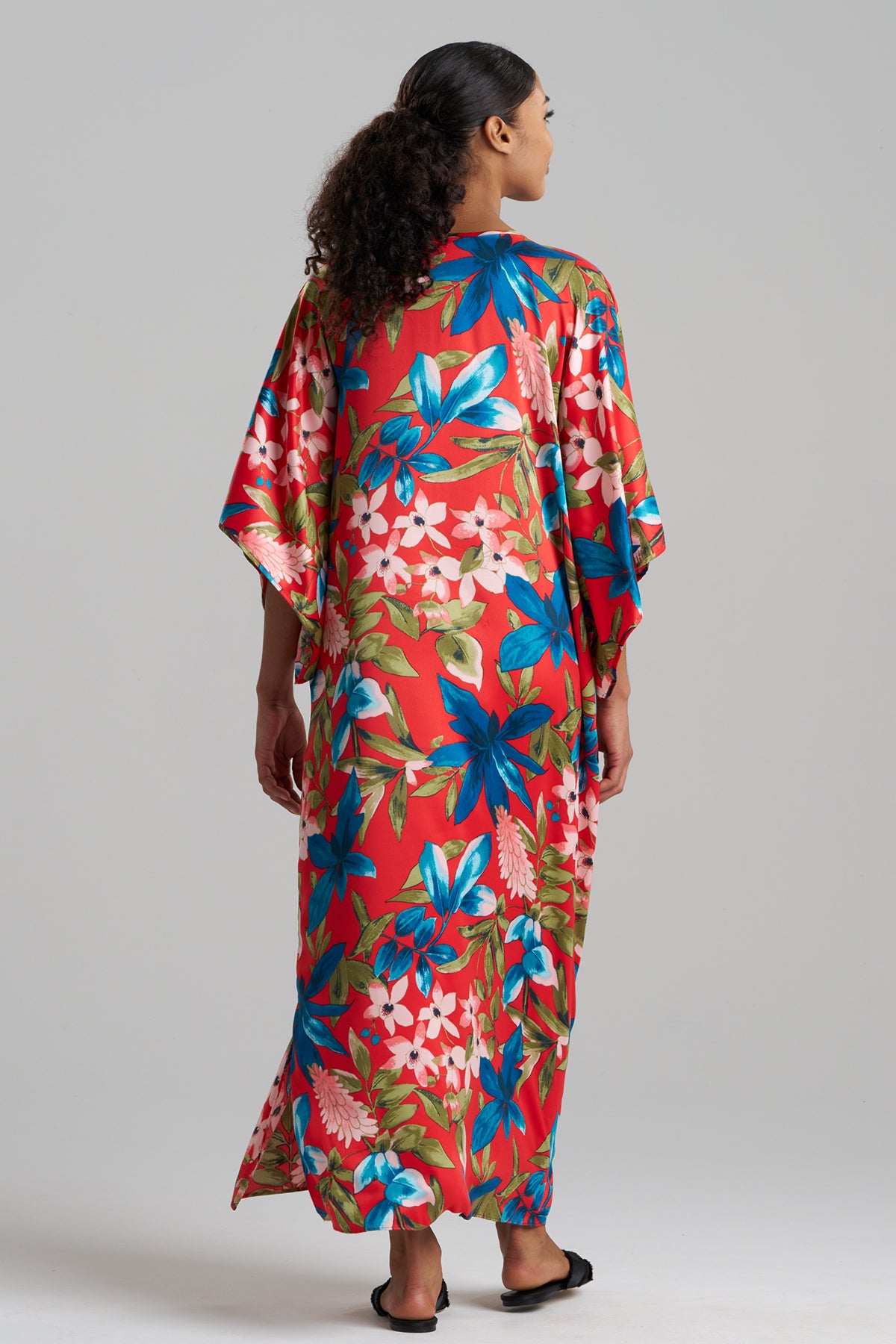 Tropical Breeze Satin Caftan