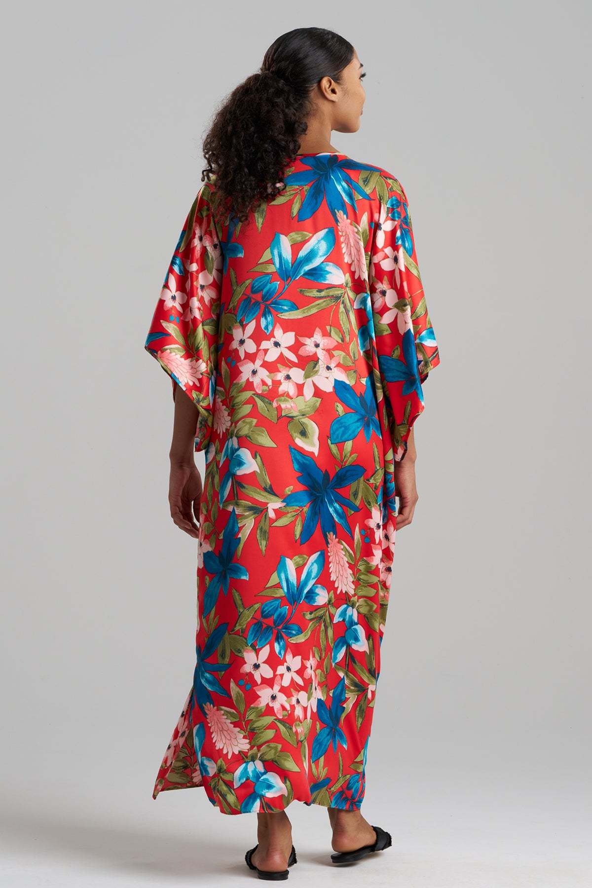 Tropical Breeze Satin Caftan